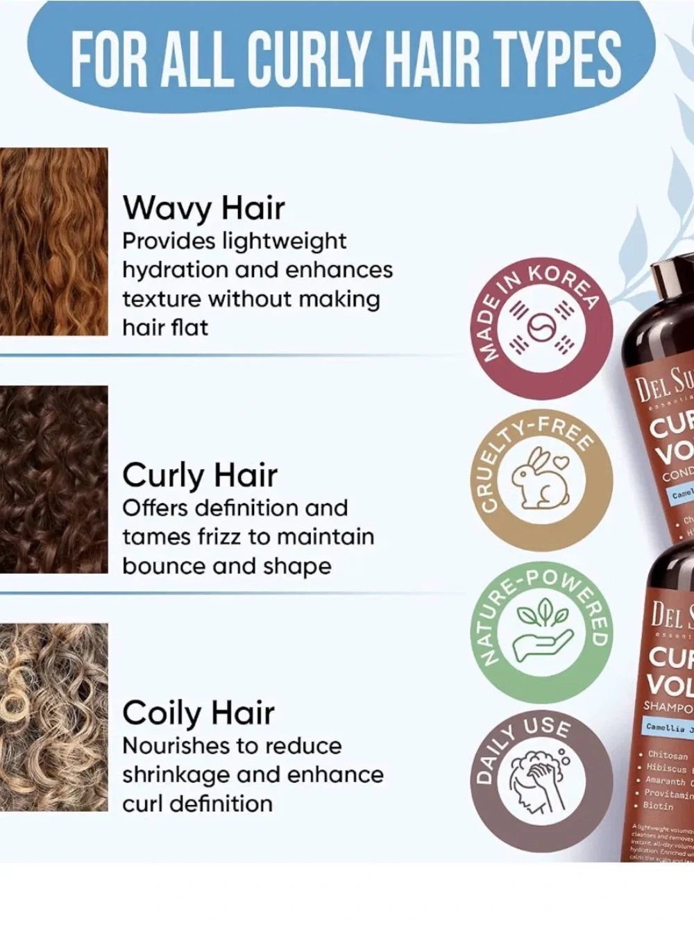 Curl Volume Shampoo & Conditioner - Brown
